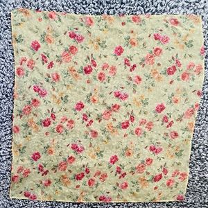 Floral Pattern Square Scarf